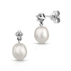 EARRINGS WHITE GOLD 750 & PEARLS  - 54792