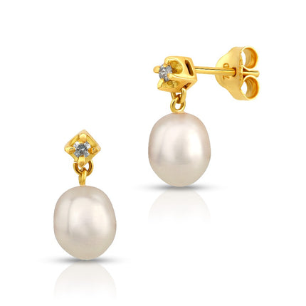 EARRINGS  GOLD 750 & PEARLS - 54794