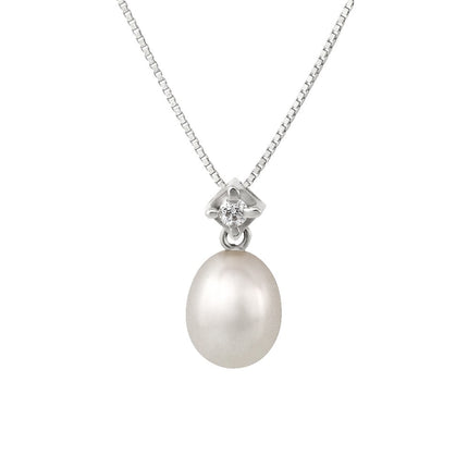 NECKLACE WHITE GOLD 750 & PEARLS - 54798