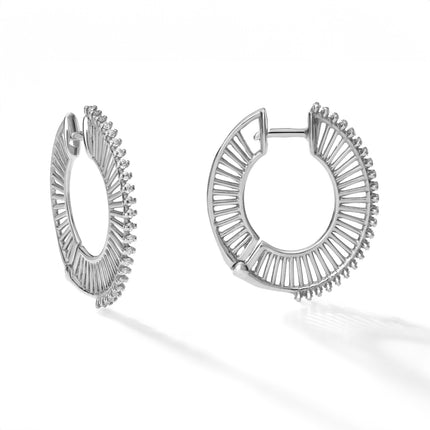 EARRINGS WHITE GOLD 750 & PRECIOUS STONES - 55553