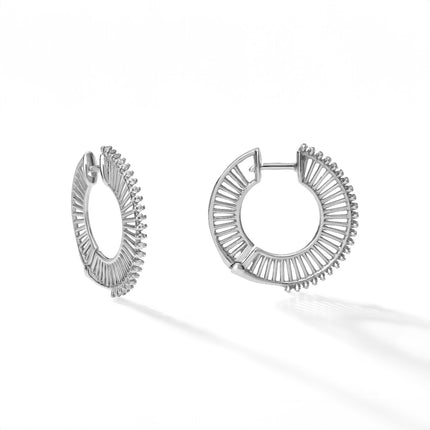 EARRINGS WHITE GOLD 750 & PRECIOUS STONES - 55559