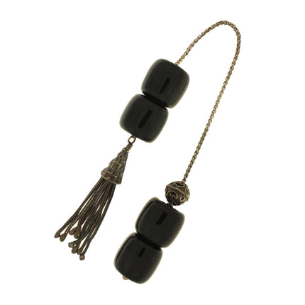 ROSARY WITH SYNTHETIC STONES & SILVER - 56053