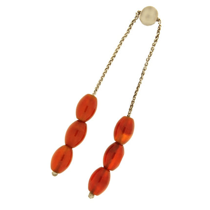 ROSARY CARNELIAN  & SILVER - 56082