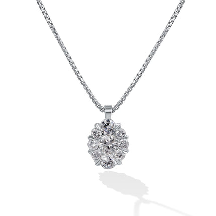 NECKLACE WHITE GOLD 750 & PRECIOUS STONES - 5627