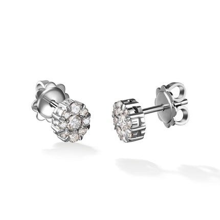 EARRINGS WHITE GOLD 750 & PRECIOUS STONES - 5635