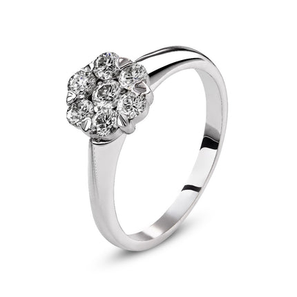 RING WHITE GOLD 750 & PRECIOUS STONES - 5660