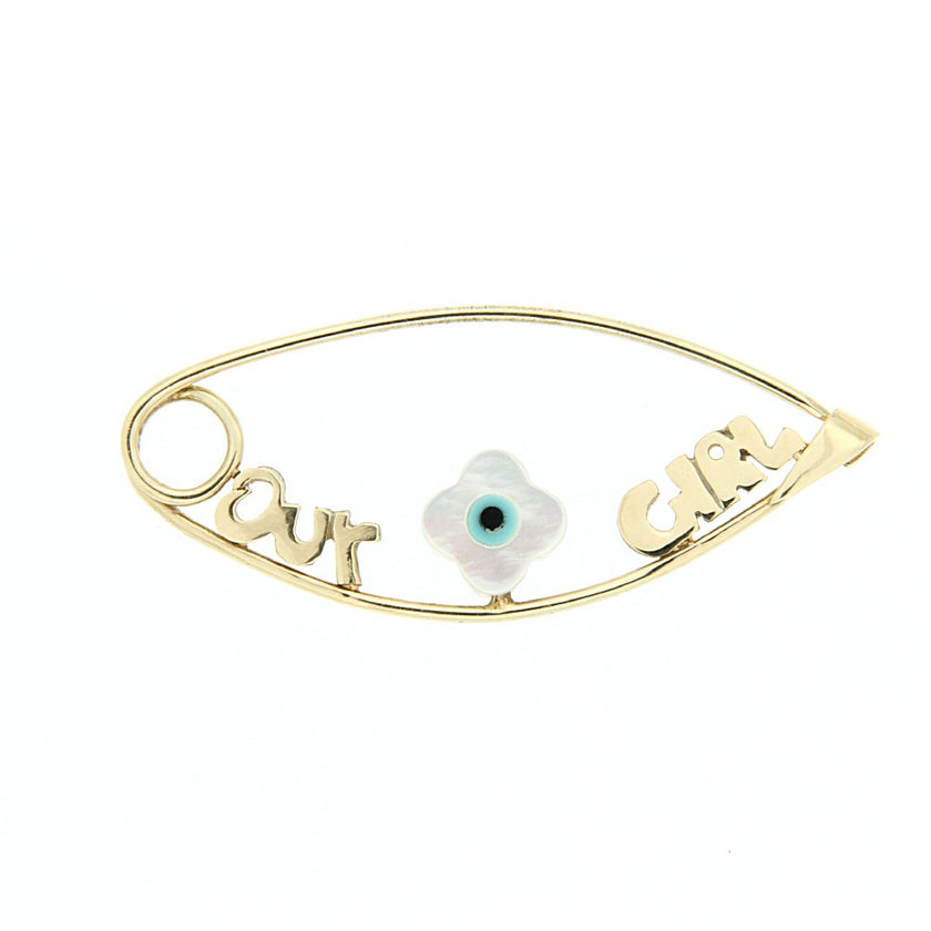 BROOCH  GOLD 585 & SEMIPRECIOUS STONES - 56710 - Availability: Up to 1 month