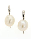 EARRINGS WHITE GOLD 750 & PEARLS  - 57262