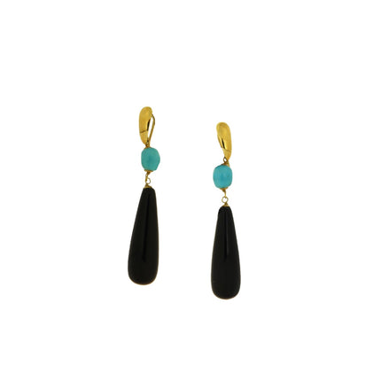 EARRINGS  GOLD 750 & SEMIPRECIOUS STONES - 57370