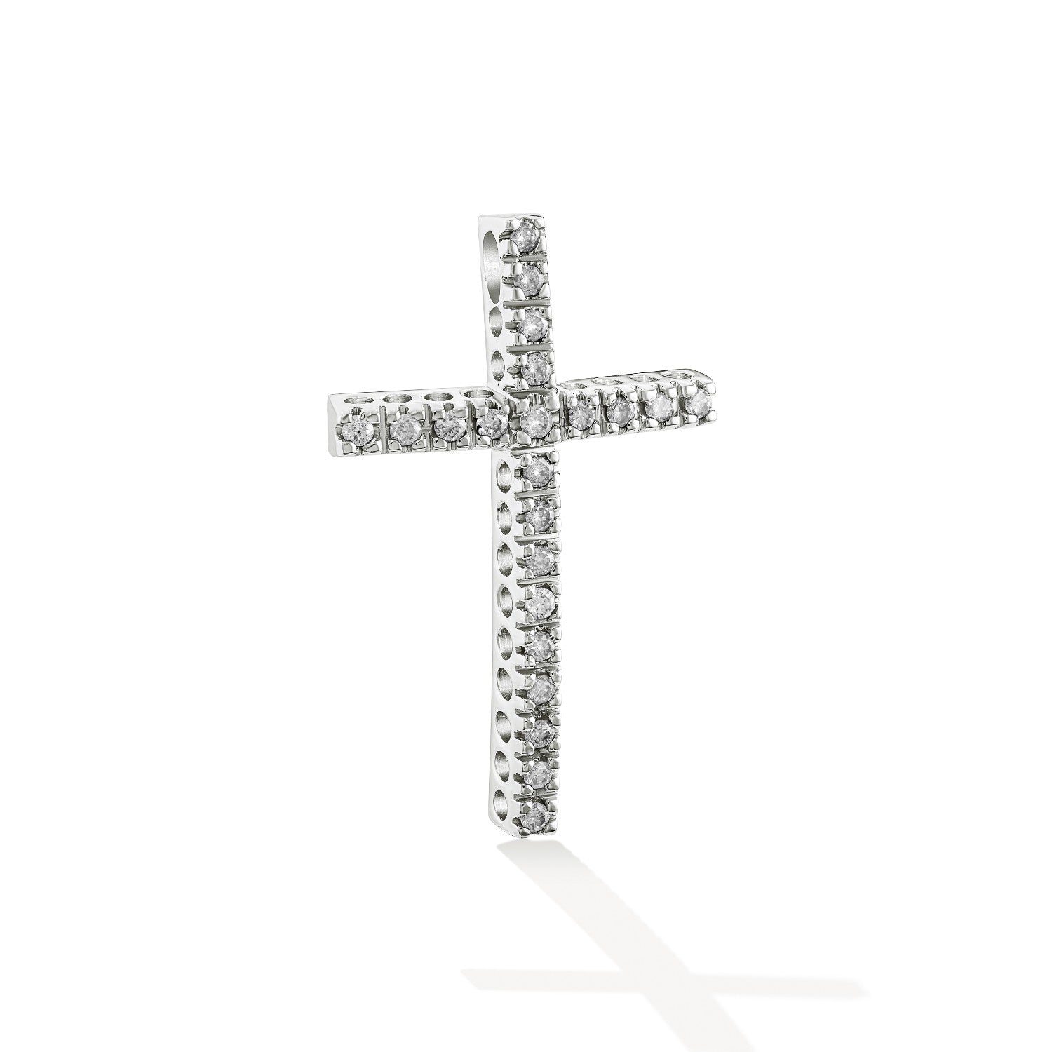 CROSS WHITE GOLD 750 & PRECIOUS STONES