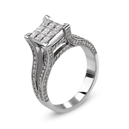 RING WHITE GOLD 750 & PRECIOUS STONES - 59312