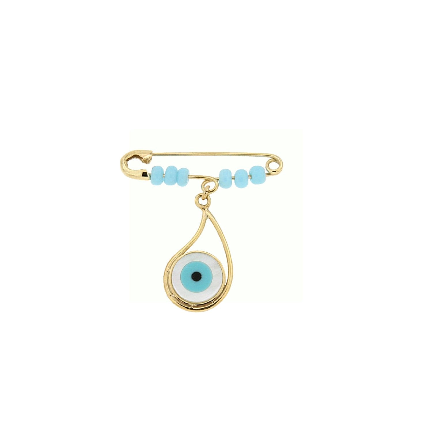 BROOCH  GOLD 585 & SEMIPRECIOUS STONES - 60027 - Availability: Up to 1 month