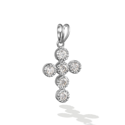 CROSS WHITE GOLD 750 & PRECIOUS STONES - 61406