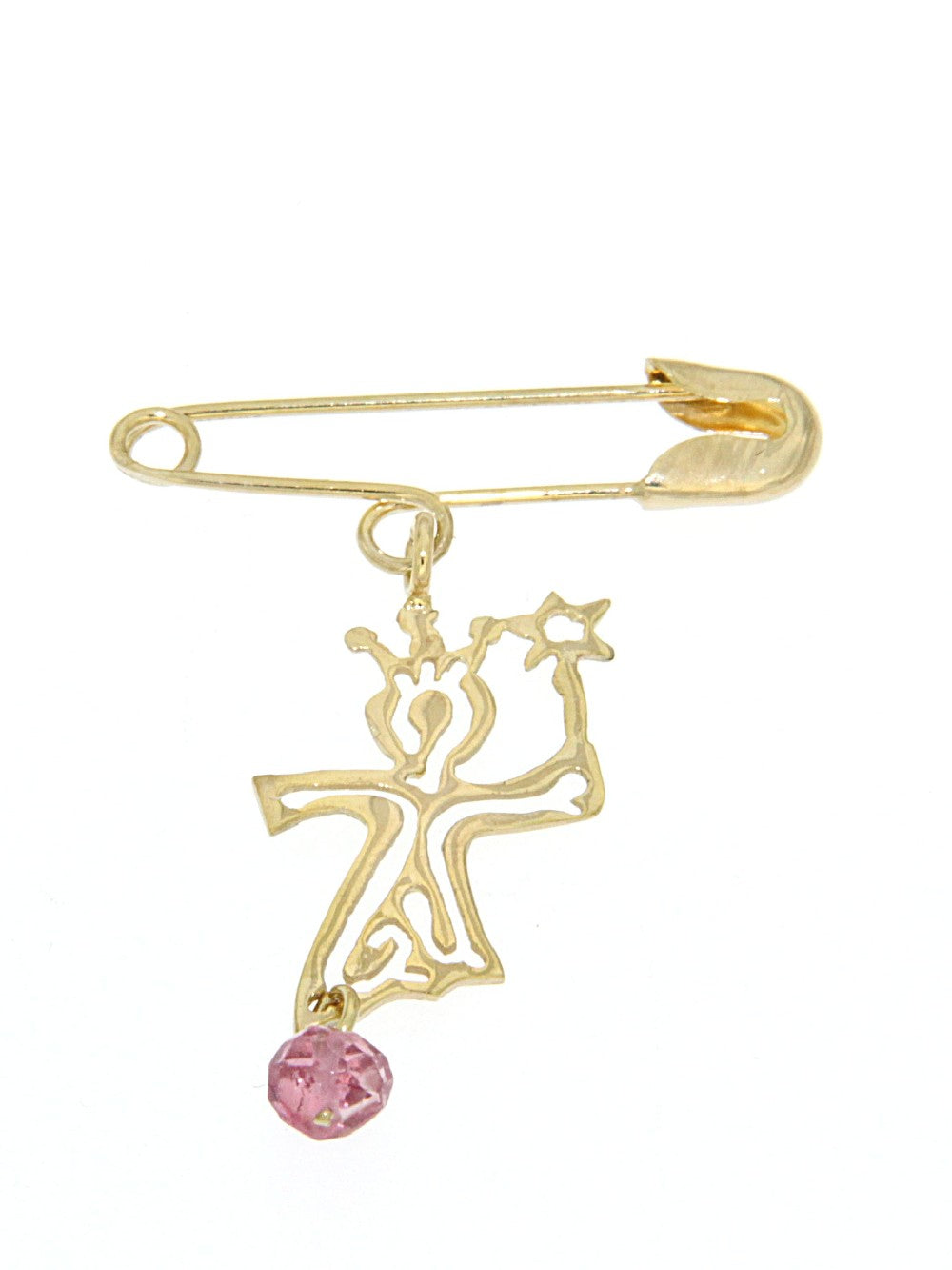 BROOCH  GOLD 585 & SEMIPRECIOUS STONES - 61608 - Availability: Up to 1 month