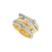 RING YELLOW & WHITE GOLD 750 & PRECIOUS STONES