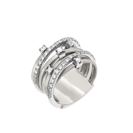 RING WHITE GOLD 750 & PRECIOUS STONES - 63648