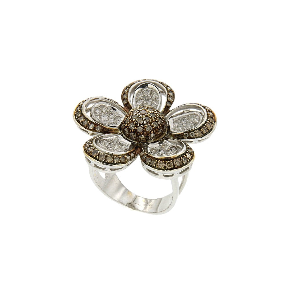 RING WHITE GOLD 750 & PRECIOUS STONES - 64222