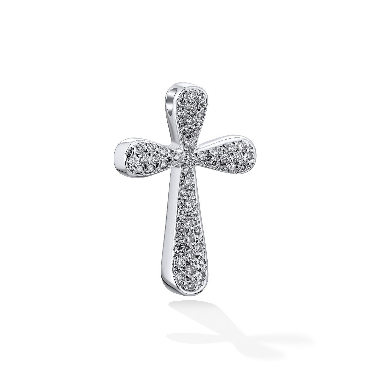 CROSS WHITE GOLD 750 & PRECIOUS STONES