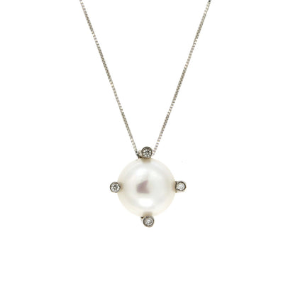 NECKLACE WHITE GOLD 750 & PEARL - 6470