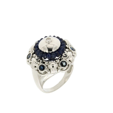 RING WHITE GOLD 750 & PRECIOUS STONES - 64740