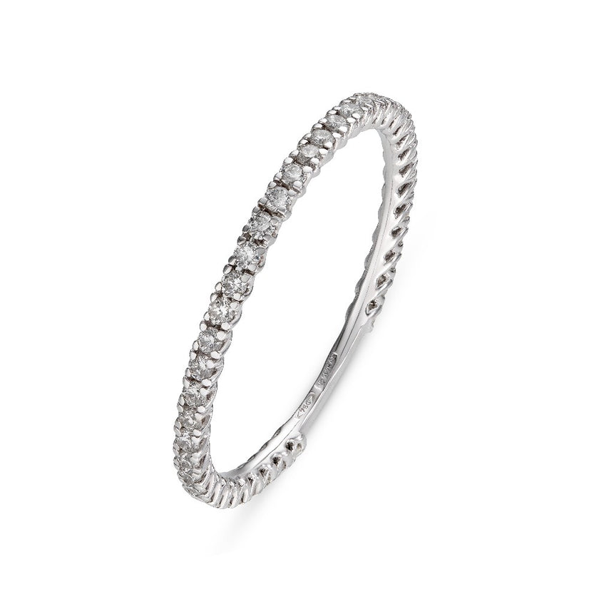 RING WHITE GOLD 750 & PRECIOUS STONES - 64748