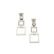 EARRINGS WHITE GOLD Κ18 ΜΕ - 658