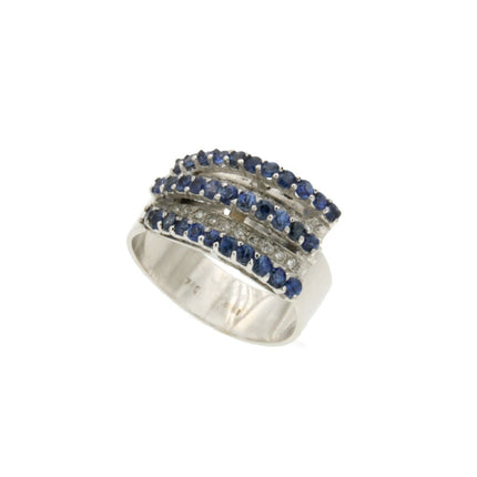 RING WHITE GOLD 750 & PRECIOUS STONES - 67242