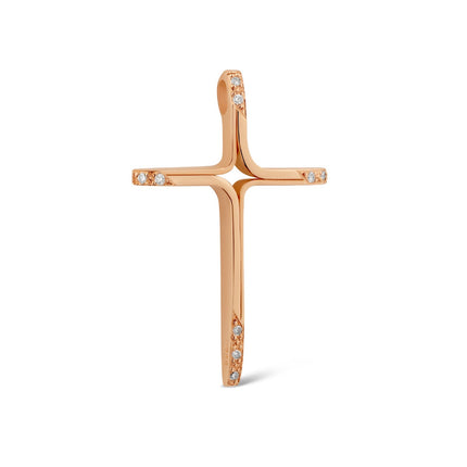 CROSS PINK GOLD 750 & PRECIOUS STONES - 67419