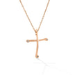 CROSS PINK GOLD 585 & PRECIOUS STONES WITH CHAIN