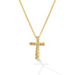 CROSS  GOLD 750 & PRECIOUS STONES WITH CHAIN