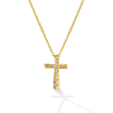 CROSS  GOLD 750 & PRECIOUS STONES WITH CHAIN