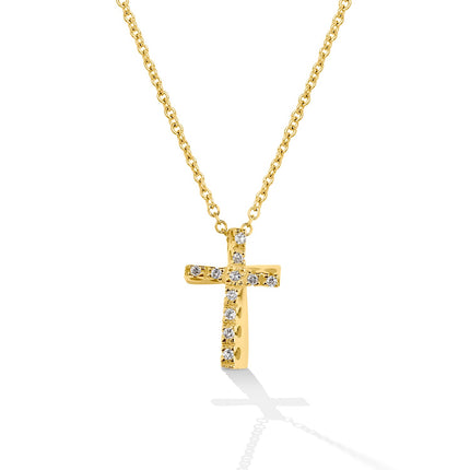 CROSS  GOLD 750 & PRECIOUS STONES WITH CHAIN - 67733