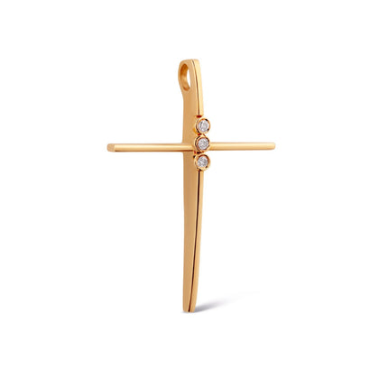 CROSS PINK GOLD 750 & PRECIOUS STONES - 67737