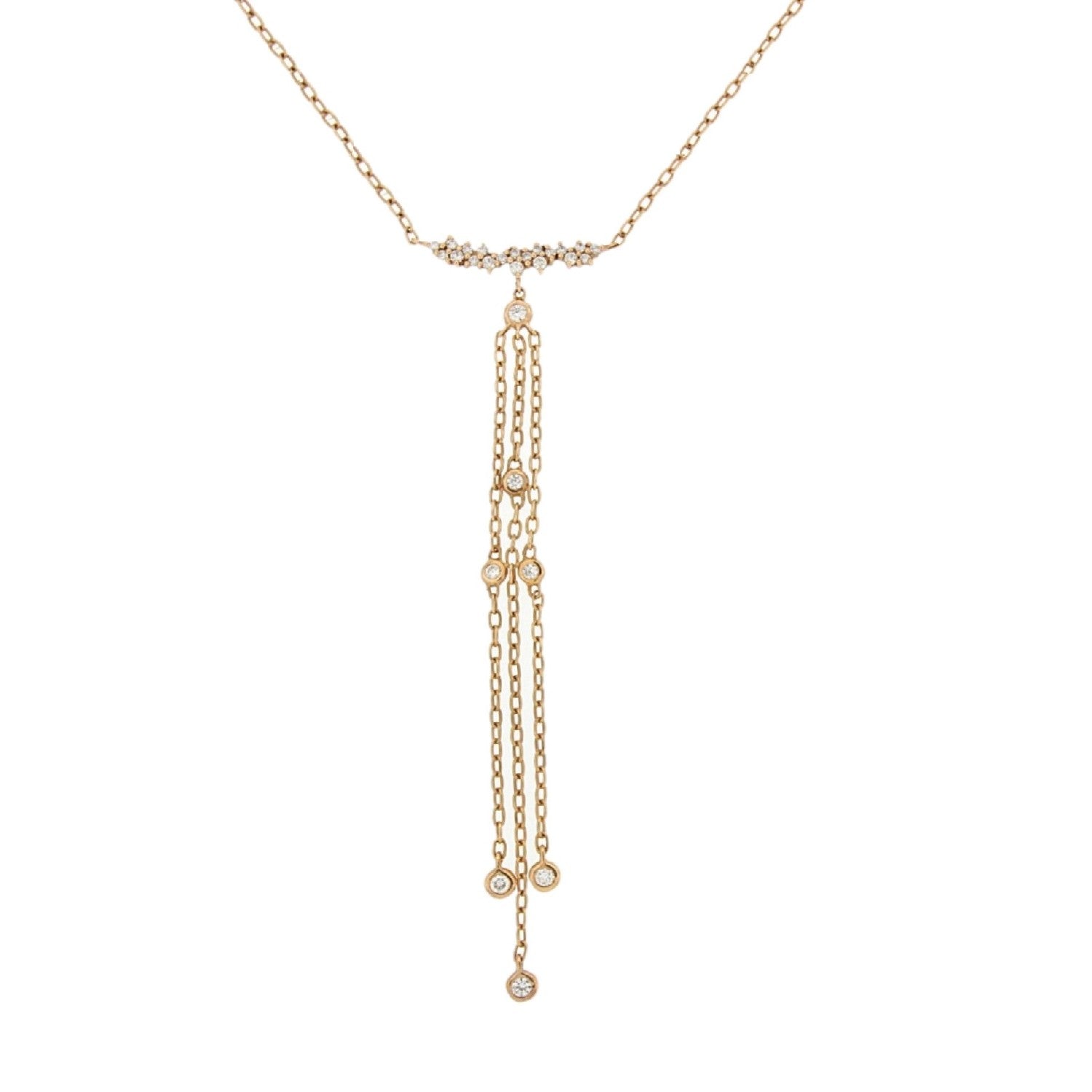 NECKLACE PINK GOLD 750 & PRECIOUS STONES - 67868
