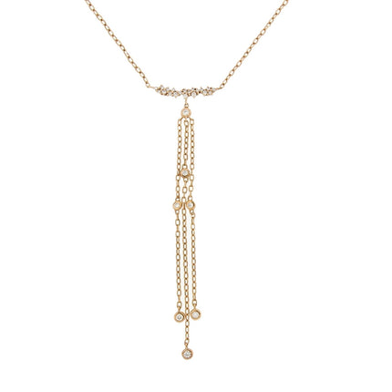 NECKLACE PINK GOLD 750 & PRECIOUS STONES - 67868