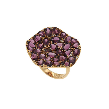 RING PINK GOLD 750 & PRECIOUS STONES