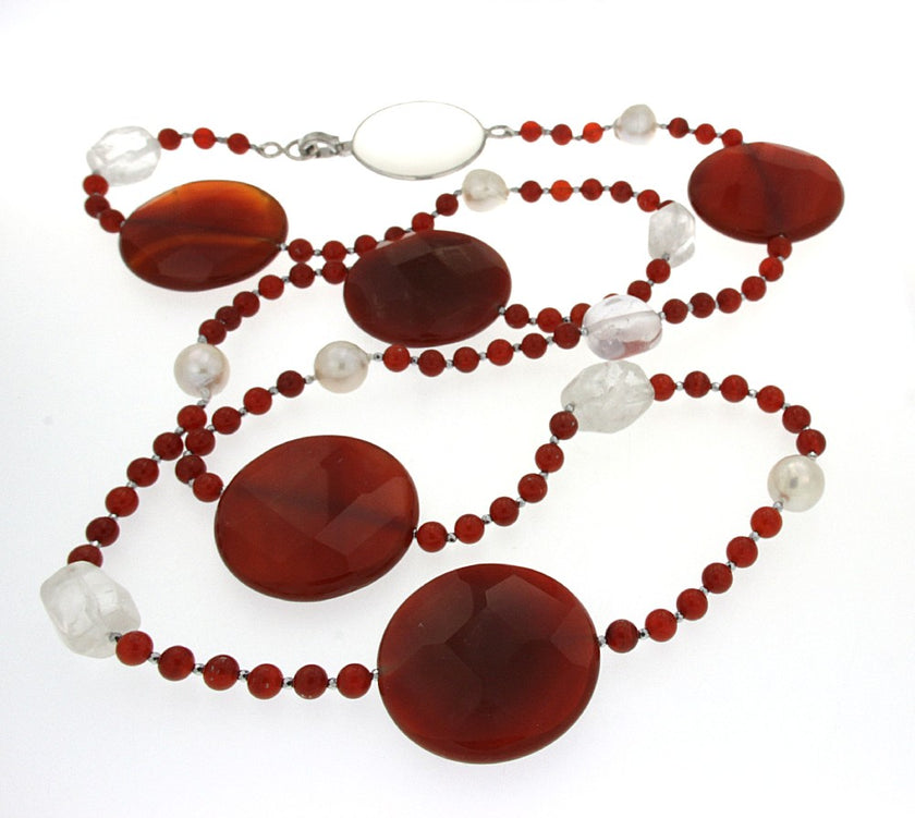 NECKLACE  SILVER 925 & SEMIPRECIOUS STONES - 68428