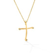 CROSS  GOLD 585 & PRECIOUS STONES WITH CHAIN