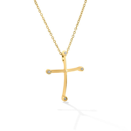 CROSS  GOLD 585 & PRECIOUS STONES WITH CHAIN - 68797