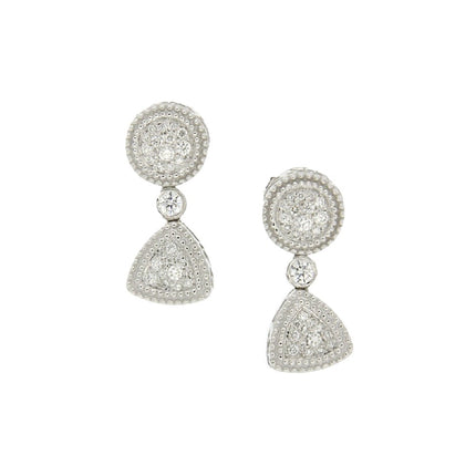 EARRINGS WHITE GOLD 750 & PRECIOUS STONES - 69173