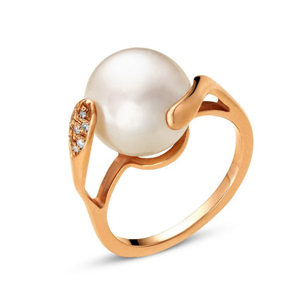 RING PINK GOLD 750 & PEARL - 69815