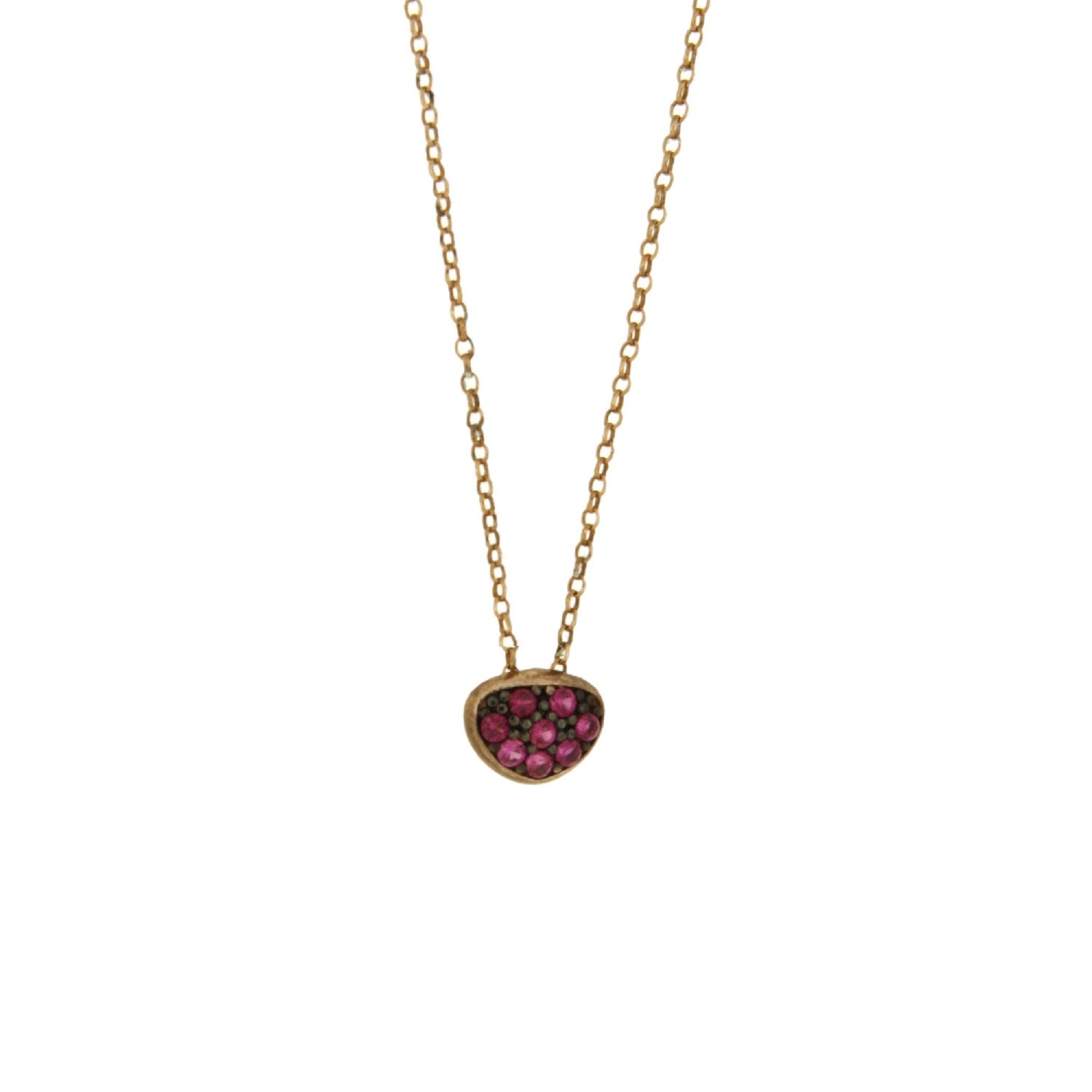 NECKLACE PINK SILVER 925 & C.Z. - 70970 - Availability: Immediately