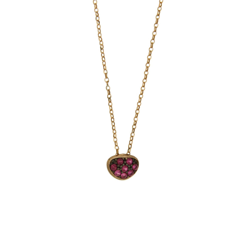 NECKLACE PINK SILVER 925 & C.Z. - 70970 - Availability: Immediately