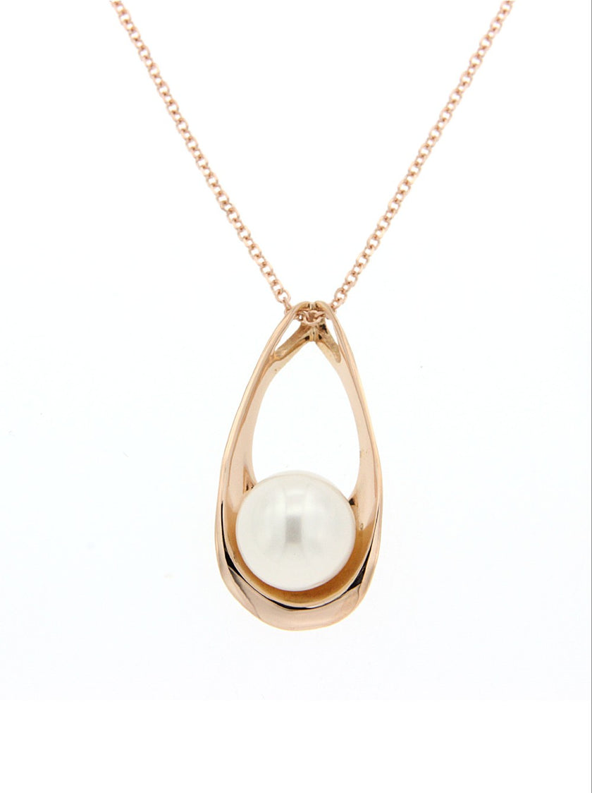 NECKLACE PINK GOLD 750 & PEARLS - 71882