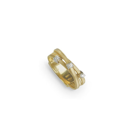 RING YELLOW & WHITE GOLD 750 & PRECIOUS STONES - 71931