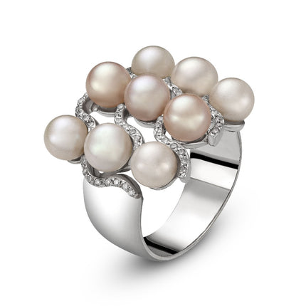 RING WHITE GOLD 750 & PEARLS - 71995