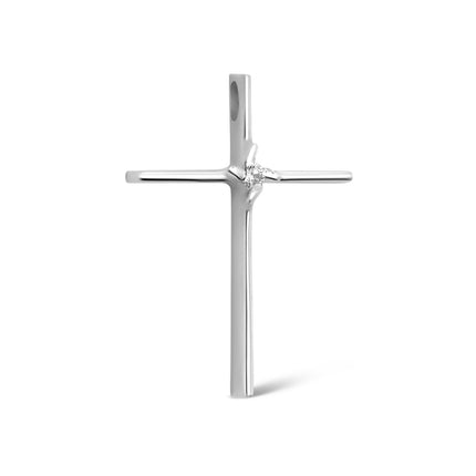 CROSS WHITE GOLD 750 & PRECIOUS STONES - 72081