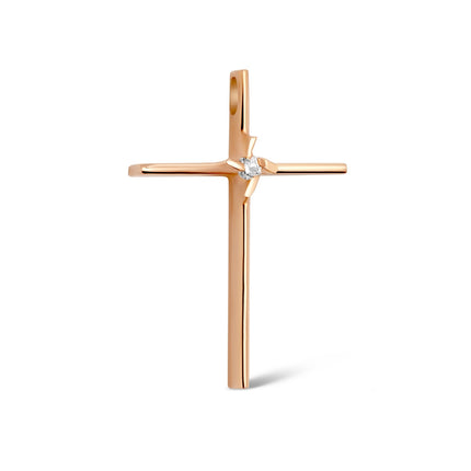 CROSS PINK GOLD 750 & PRECIOUS STONES - 72083