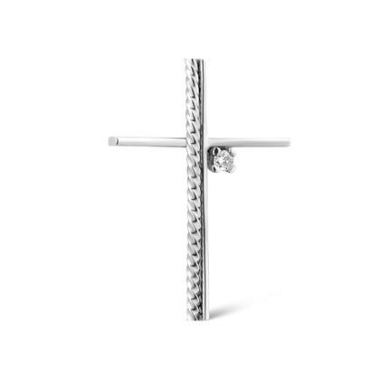 CROSS WHITE GOLD 750 & PRECIOUS STONES - 72089