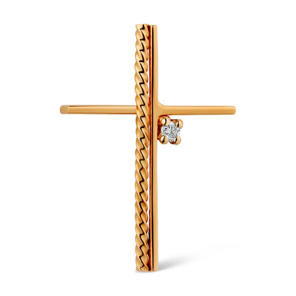 CROSS PINK GOLD 750 & PRECIOUS STONES - 72091
